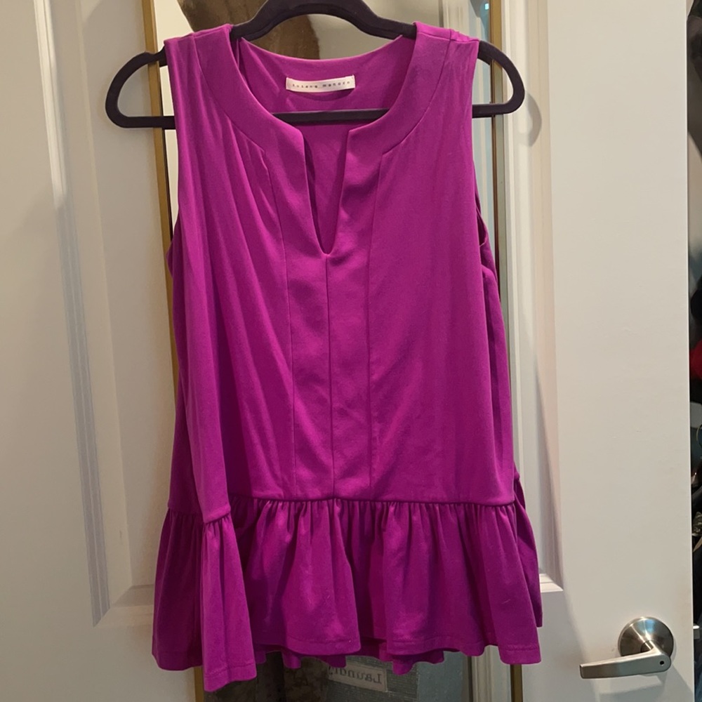 Susana Monaco Ruffle Peplum Top